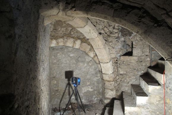 Relevé par scanner 3D d’une cave rue Saint-Euverte dans le cadre du programme de recherche SICAVOR